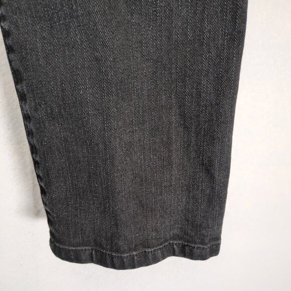 LRL Ralph Lauren Women's 12 Black Denim Classic Straight Leg Jeans, Casual 34x28 - Picture 4 of 6